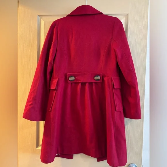 TULLE Women's Red Coat - Picture 3 of 6